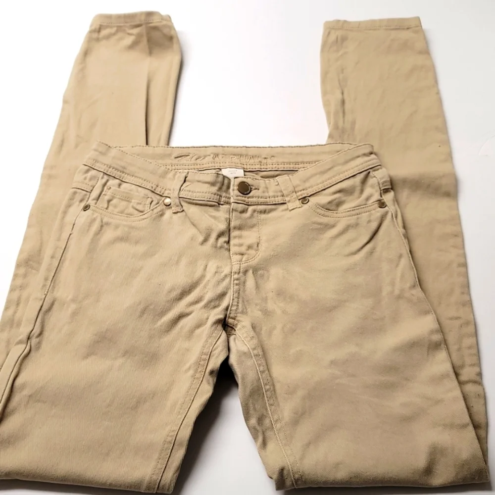 Tan Straight Leg Jeans